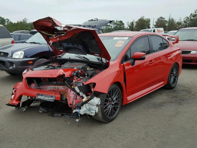 JF1VA2L68F9837619 - 2015 SUBARU WRX STI RED photo 2