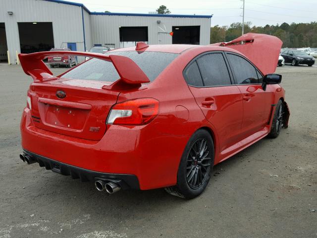 JF1VA2L68F9837619 - 2015 SUBARU WRX STI RED photo 4