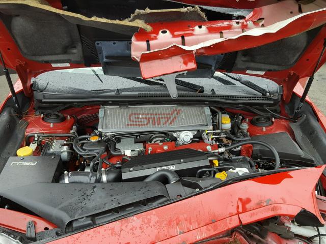 JF1VA2L68F9837619 - 2015 SUBARU WRX STI RED photo 7