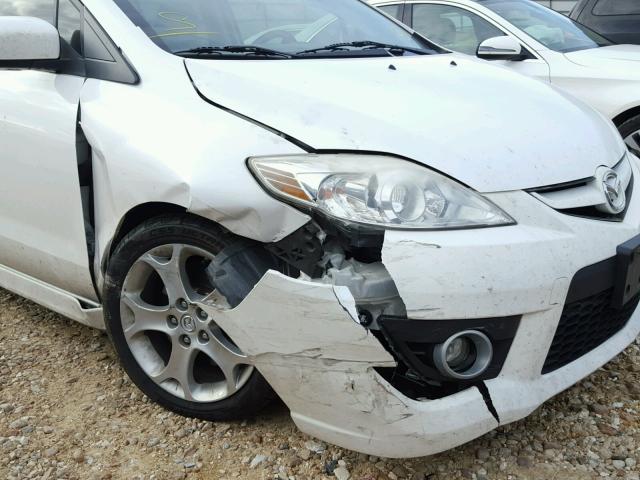 JM1CR2W3XA0363410 - 2010 MAZDA 5 WHITE photo 9