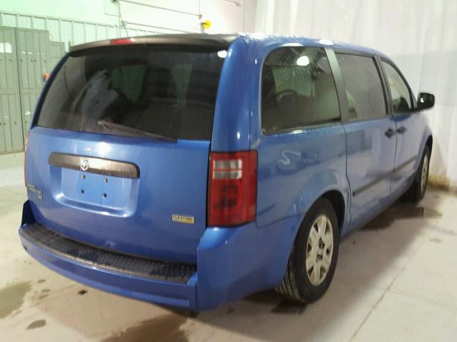 2D8HN44H08R760556 - 2008 DODGE GRAND CARA BLUE photo 4