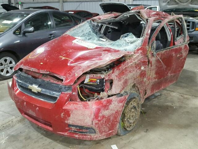 KL1TD56658B216170 - 2008 CHEVROLET AVEO BASE RED photo 2