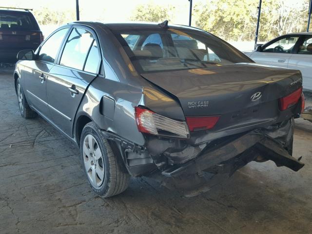 5NPET46C59H517204 - 2009 HYUNDAI SONATA GLS GRAY photo 3