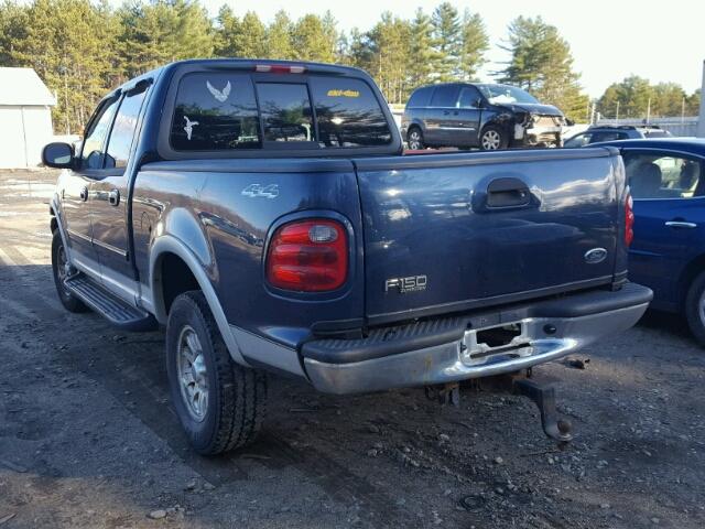 1FTRW08652KB42883 - 2002 FORD F150 SUPER BLUE photo 3