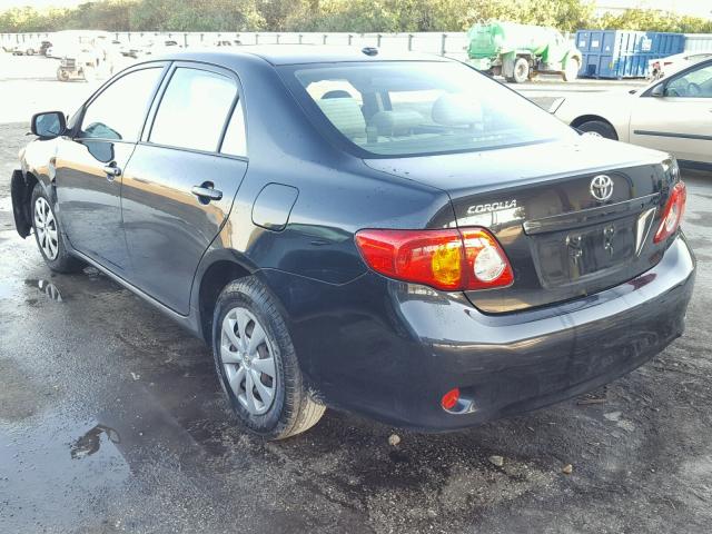 JTDBL40EX9J040273 - 2009 TOYOTA COROLLA BA BLACK photo 3