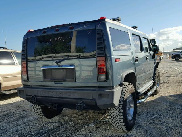 5GRGN23UX5H109096 - 2005 HUMMER H2 BLUE photo 4