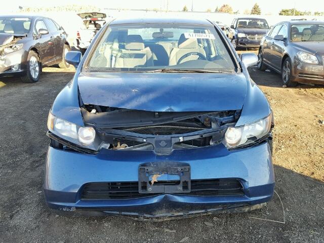 1HGFA16598L079793 - 2008 HONDA CIVIC LX BLUE photo 9