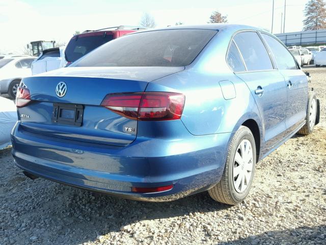 3VW167AJ3GM298034 - 2016 VOLKSWAGEN JETTA S BLUE photo 4