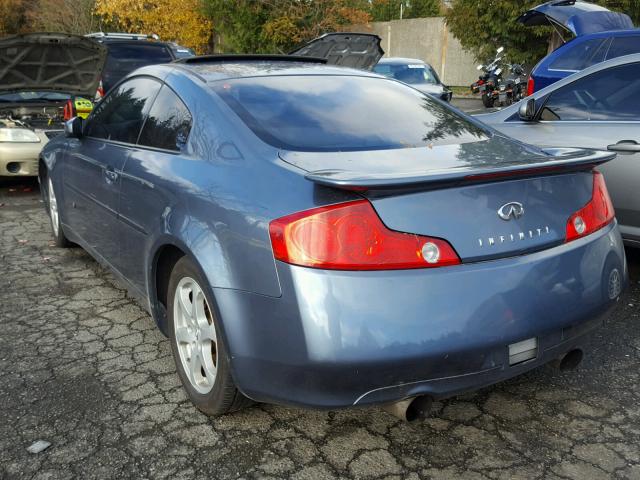 JNKCV54E05M405551 - 2005 INFINITI G35 BLUE photo 3