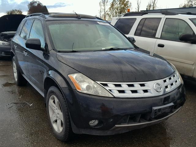 JN8AZ08W54W310512 - 2004 NISSAN MURANO SL BLACK photo 1