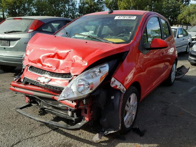 KL8CD6S93DC621133 - 2013 CHEVROLET SPARK 1LT RED photo 2