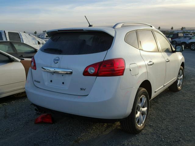 JN8AS5MT5BW181360 - 2011 NISSAN ROGUE S WHITE photo 4