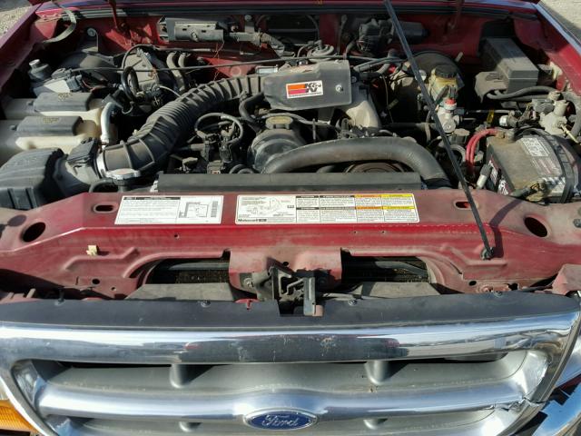 1FTYR10C0XUA20146 - 1999 FORD RANGER RED photo 7