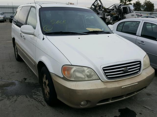 KNDUP131636438689 - 2003 KIA SEDONA EX WHITE photo 1