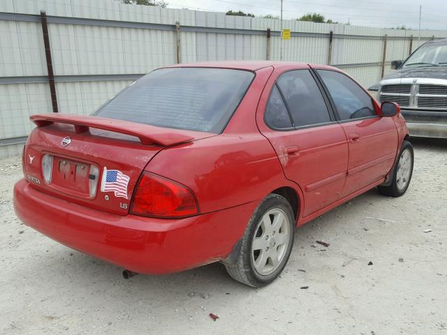 3N1CB51D36L558297 - 2006 NISSAN SENTRA 1.8 RED photo 4