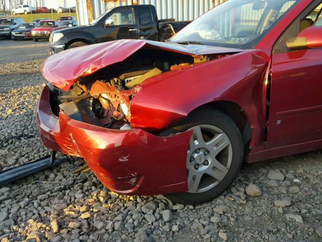 1G1ZT58NX7F212710 - 2007 CHEVROLET MALIBU LT RED photo 9