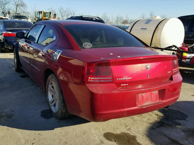 2B3KA43G86H232941 - 2006 DODGE CHARGER SE RED photo 3