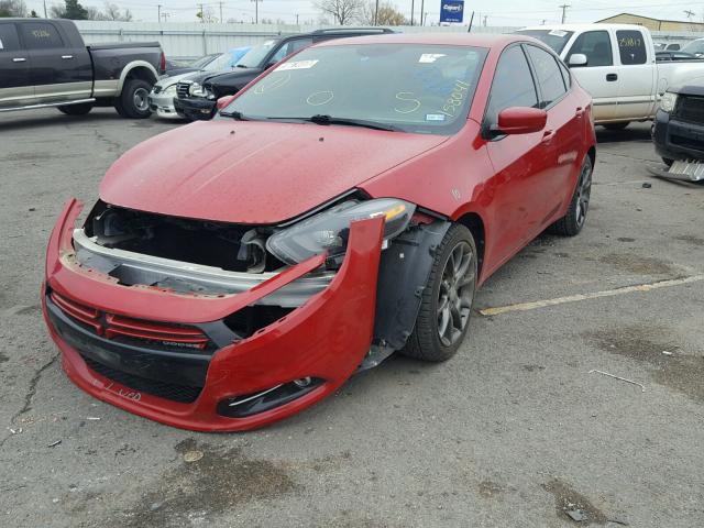 1C3CDFBH9DD158041 - 2013 DODGE DART SXT RED photo 2