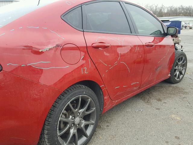 1C3CDFBH9DD158041 - 2013 DODGE DART SXT RED photo 9