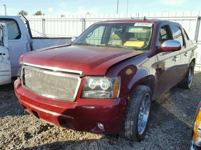 3GNEC12J77G263382 - 2007 CHEVROLET AVALANCHE RED photo 2