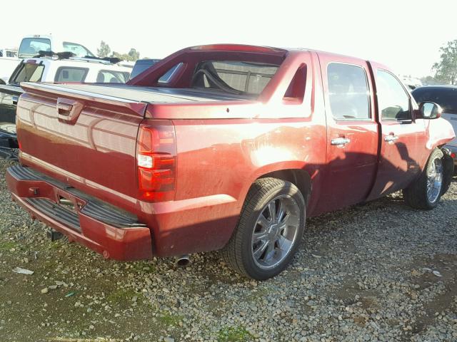 3GNEC12J77G263382 - 2007 CHEVROLET AVALANCHE RED photo 4