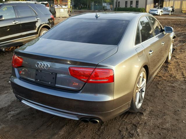 WAUD2AFD8DN007361 - 2013 AUDI S8 QUATTRO GRAY photo 4