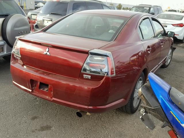 4A3AB76S24E145711 - 2004 MITSUBISHI GALANT GTS RED photo 4