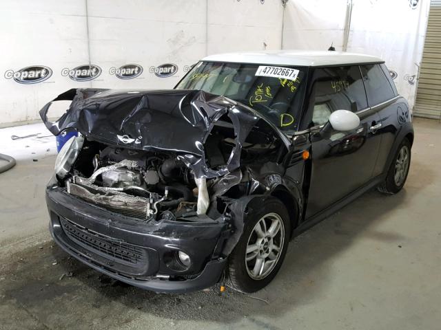 WMWSU3C56CT262692 - 2012 MINI COOPER BLACK photo 2