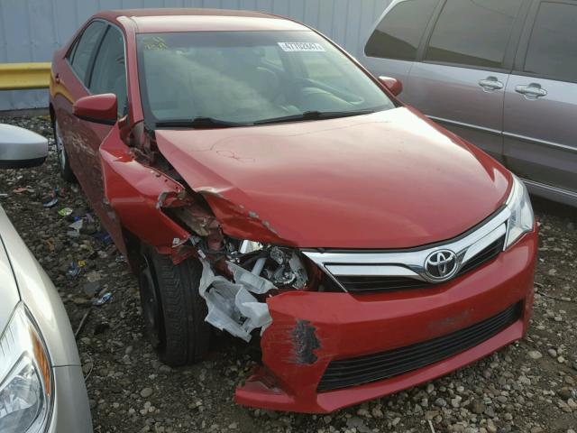 4T1BF1FK0DU662113 - 2013 TOYOTA CAMRY L RED photo 1