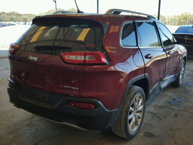 1C4PJLDB5FW530897 - 2015 JEEP CHEROKEE L RED photo 4