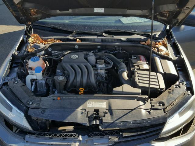 3VW2K7AJXCM340841 - 2012 VOLKSWAGEN JETTA BASE GRAY photo 7