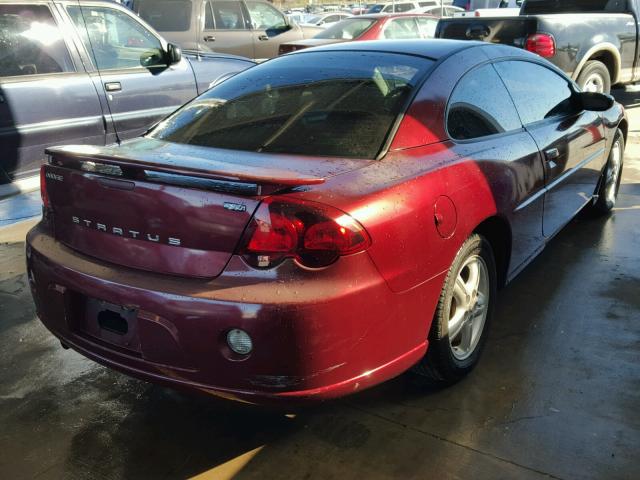 4B3AG42G93E078902 - 2003 DODGE STRATUS SE BURGUNDY photo 4