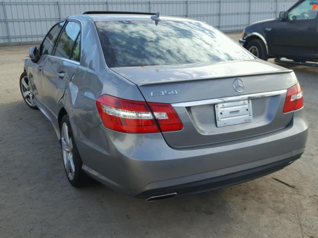 WDDHF5KB3CA659496 - 2012 MERCEDES-BENZ E 350 GRAY photo 3