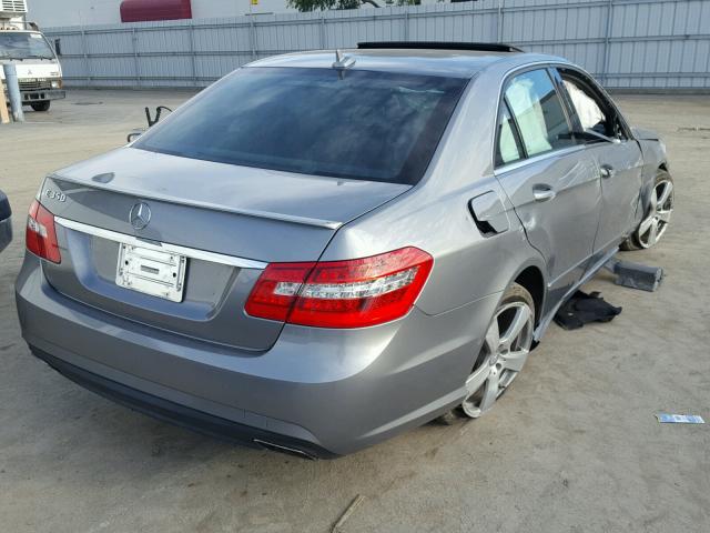 WDDHF5KB3CA659496 - 2012 MERCEDES-BENZ E 350 GRAY photo 4