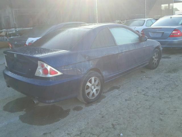 1HGEM22912L072510 - 2002 HONDA CIVIC EX BLUE photo 4