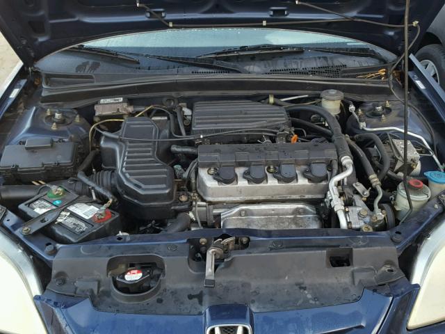 1HGEM22912L072510 - 2002 HONDA CIVIC EX أزرق صورة 7