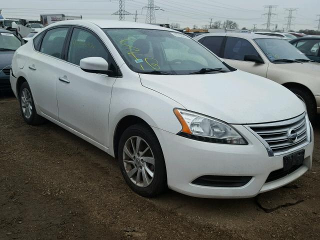 3N1AB7AP5DL646150 - 2013 NISSAN SENTRA S WHITE photo 1