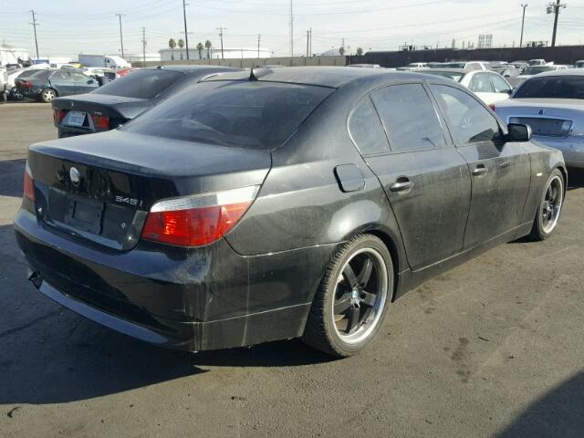WBANB33504B111034 - 2004 BMW 545 I BLACK photo 4