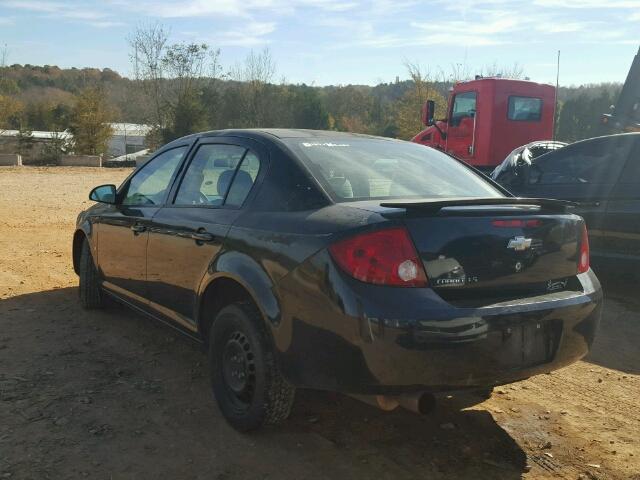 1G1AK55F667663557 - 2006 CHEVROLET COBALT LS BLACK photo 3