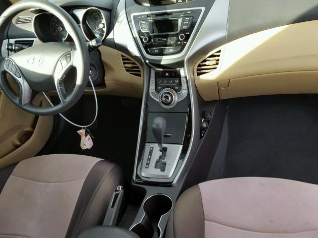 5NPDH4AE0DH288395 - 2013 HYUNDAI ELANTRA GL WHITE photo 9