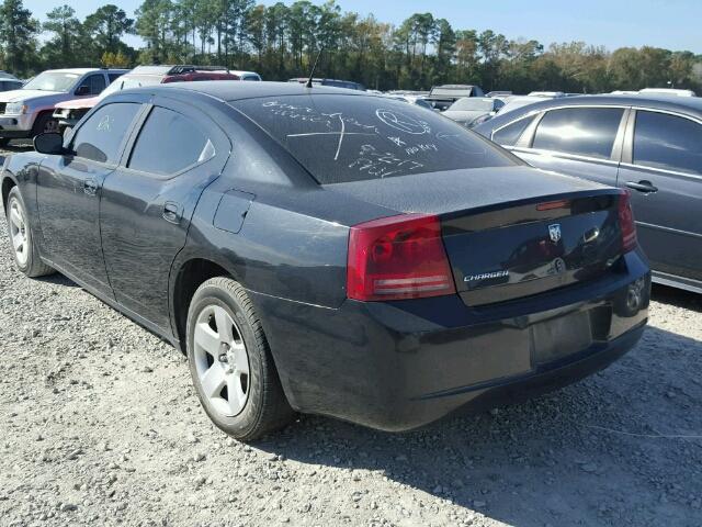 2B3KA43G28H294306 - 2008 DODGE CHARGER BLACK photo 3