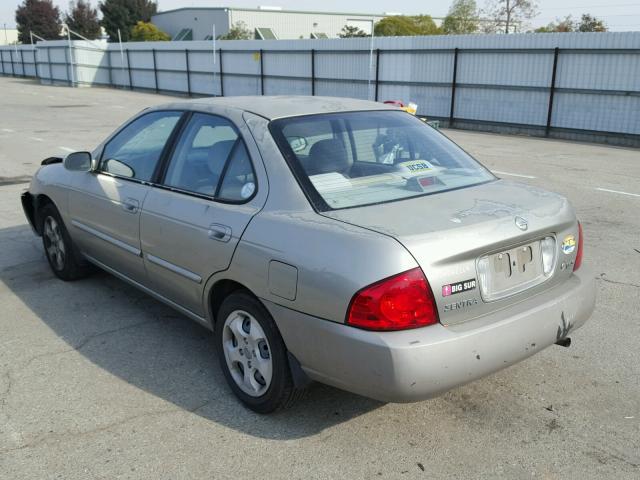 3N1CB51D24L882709 - 2004 NISSAN SENTRA 1.8 TAN photo 3