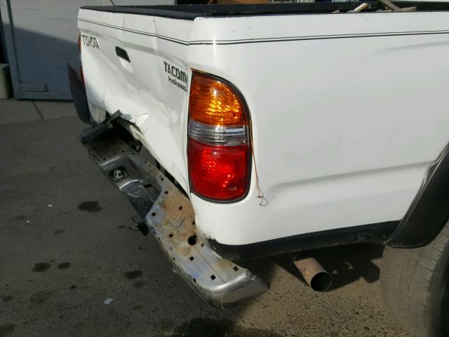 5TESN92N92Z087116 - 2002 TOYOTA TACOMA XTR WHITE photo 9