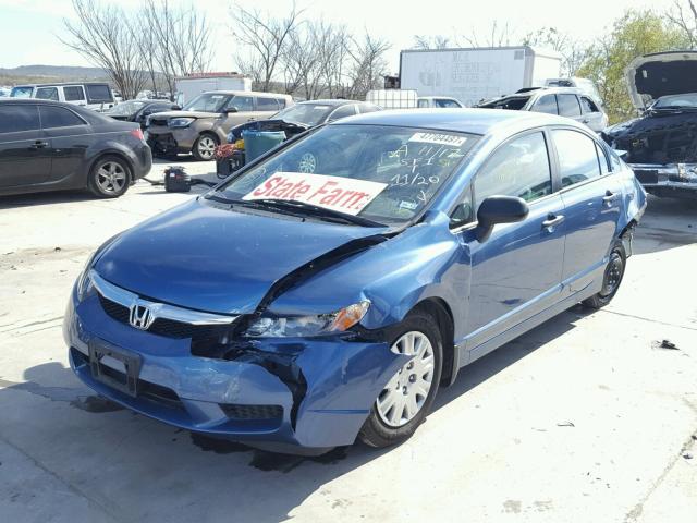 2HGFA16399H327103 - 2009 HONDA CIVIC VP BLUE photo 2