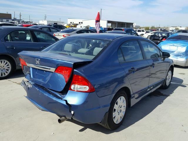 2HGFA16399H327103 - 2009 HONDA CIVIC VP BLUE photo 4