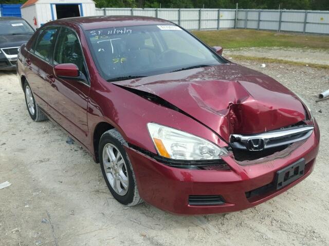 1HGCM56356A163943 - 2006 HONDA ACCORD SE BURGUNDY photo 1