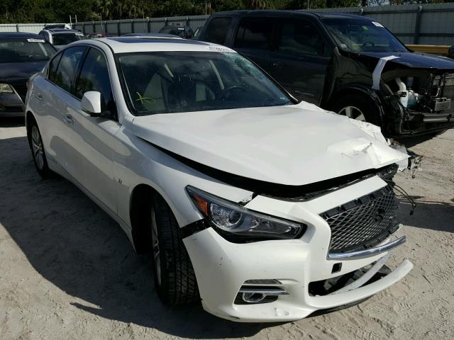 JN1BV7AP1EM686986 - 2014 INFINITI Q50 BASE WHITE photo 1