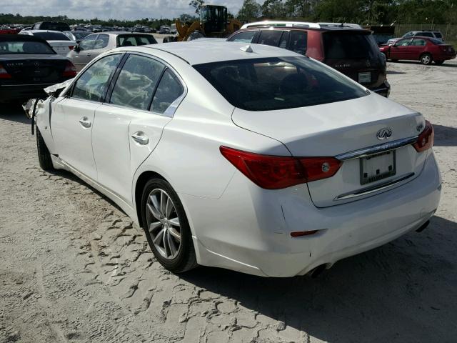 JN1BV7AP1EM686986 - 2014 INFINITI Q50 BASE WHITE photo 3