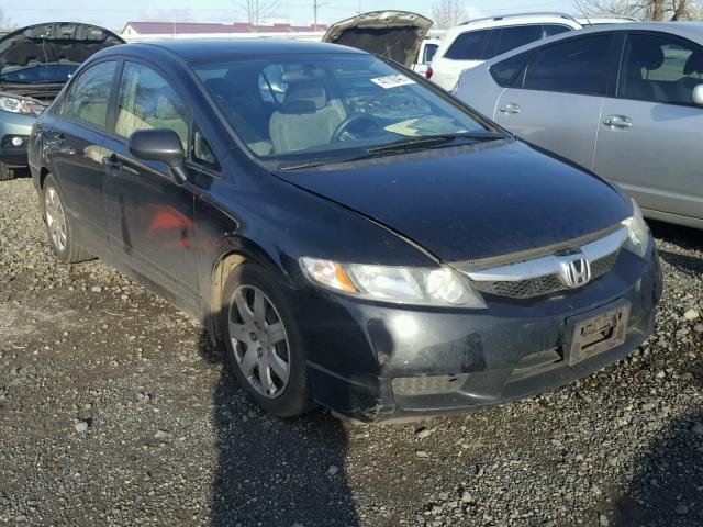 19XFA1F55AE051311 - 2010 HONDA CIVIC LX BLACK photo 1