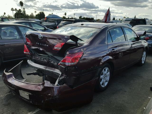 4T1BK36BX9U337838 - 2009 TOYOTA AVALON XL BURGUNDY photo 4